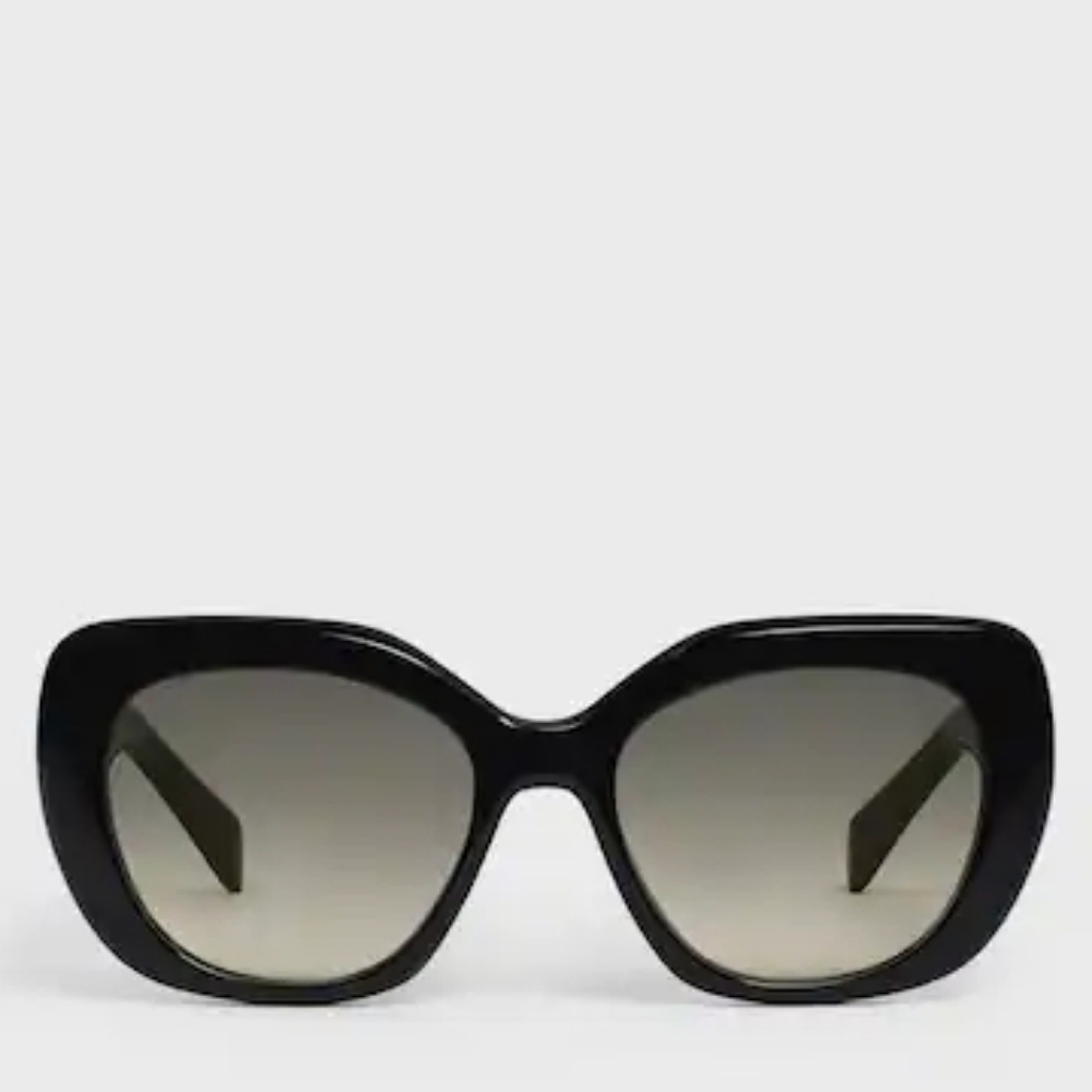 CELINE Triomphe Butterfly Round Sunglasses Acetate Ombre GRADIENT Black SUNNIES - Picture 4 of 16
